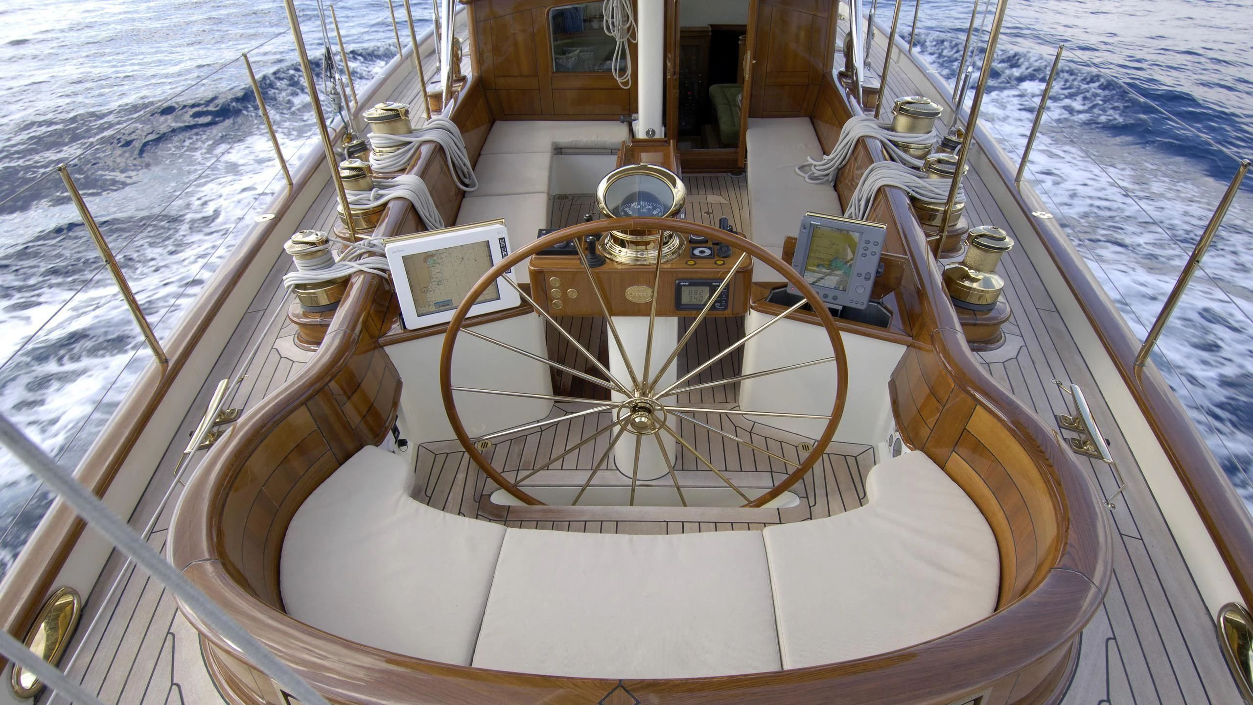 a boat on the water aboard VELACARINA Yacht for Sale
