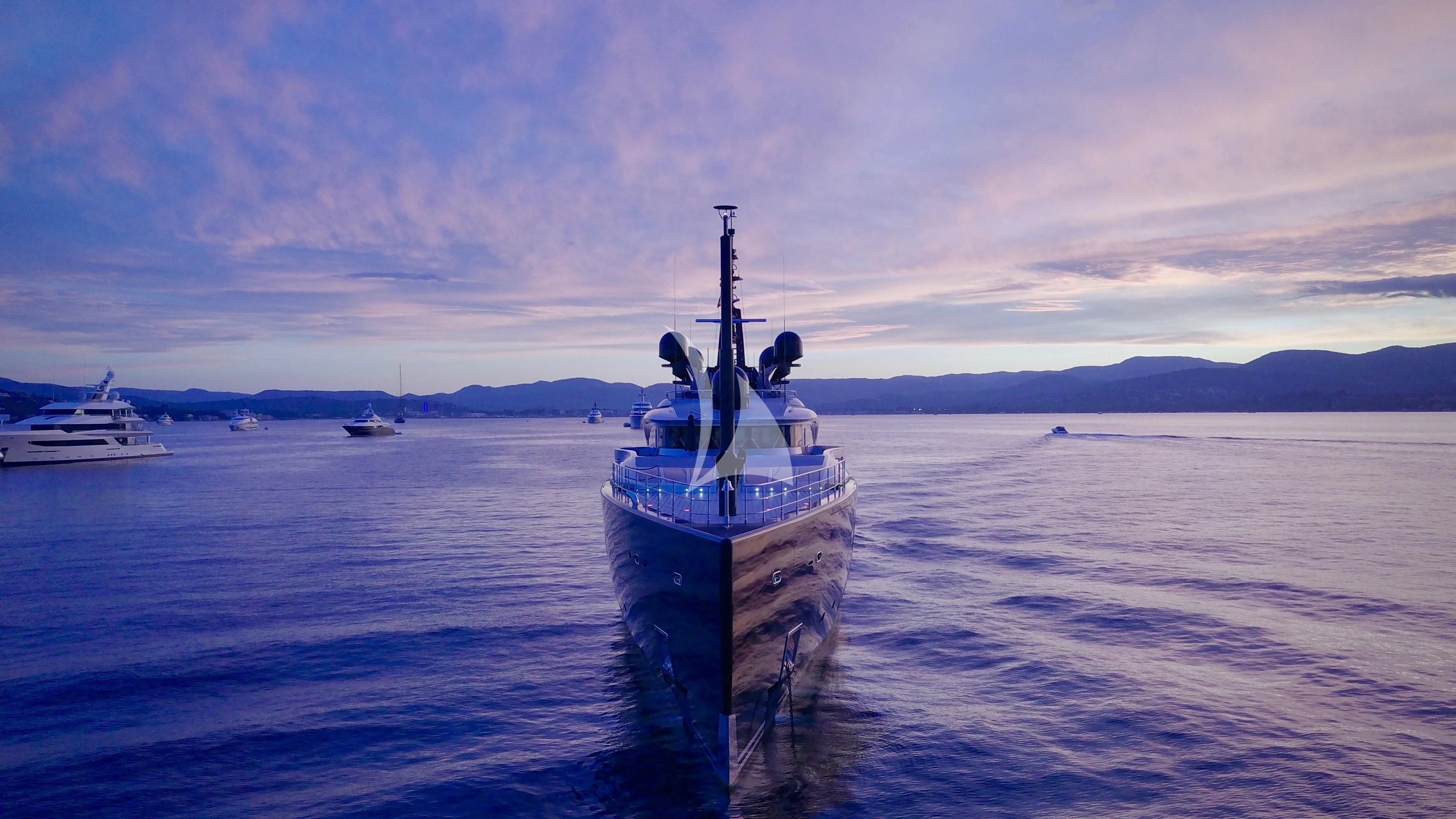 a submarine in the water aboard OKTO Yacht for Charter