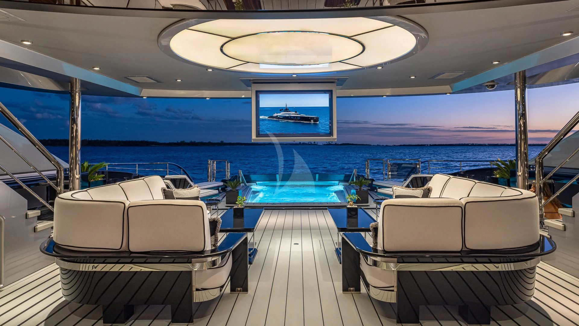 a boat on the water aboard OKTO Yacht for Charter