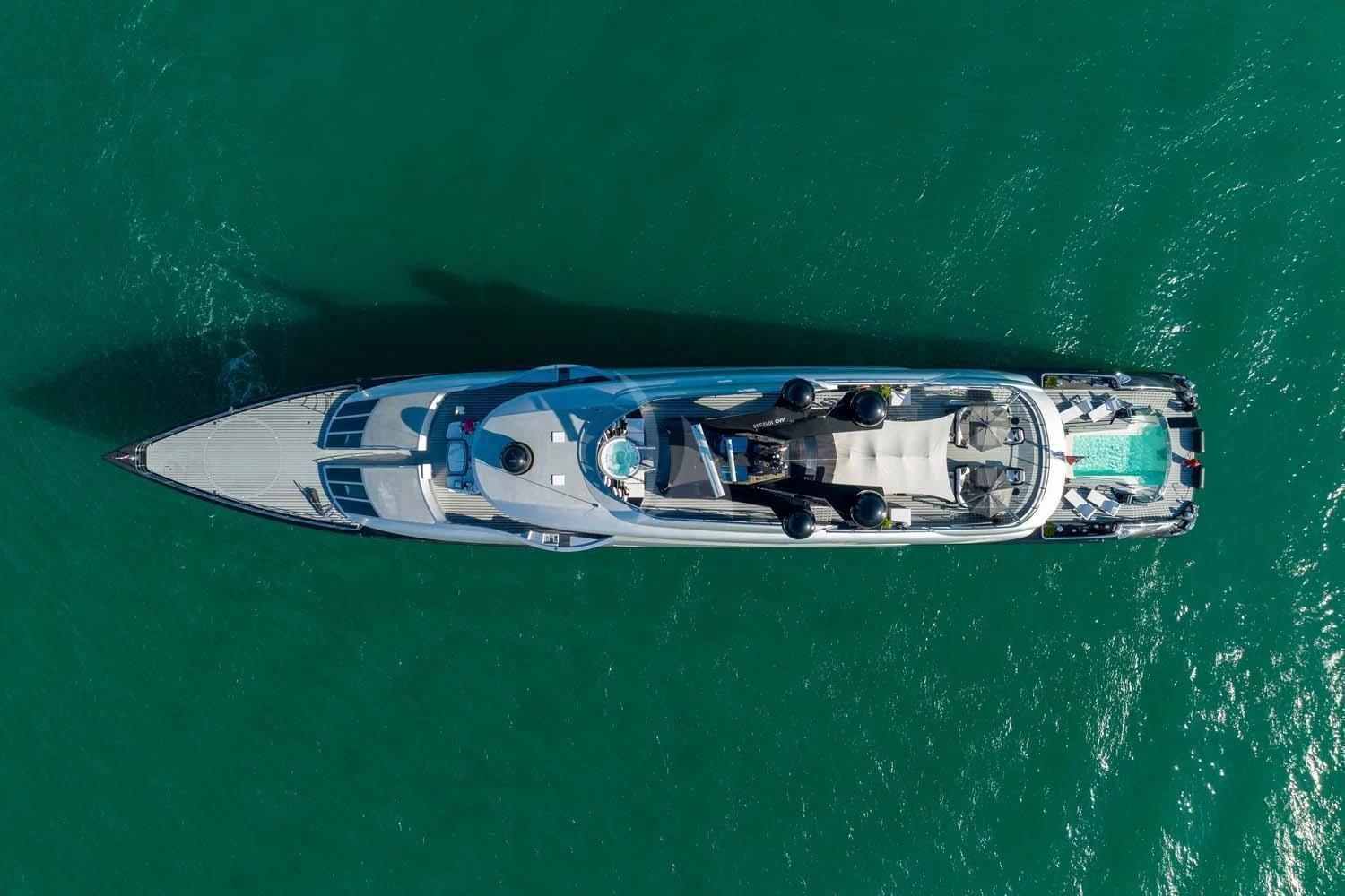 a boat in the water aboard OKTO Yacht for Charter