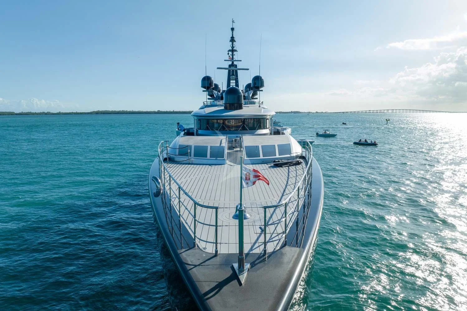a boat in the water aboard OKTO Yacht for Charter