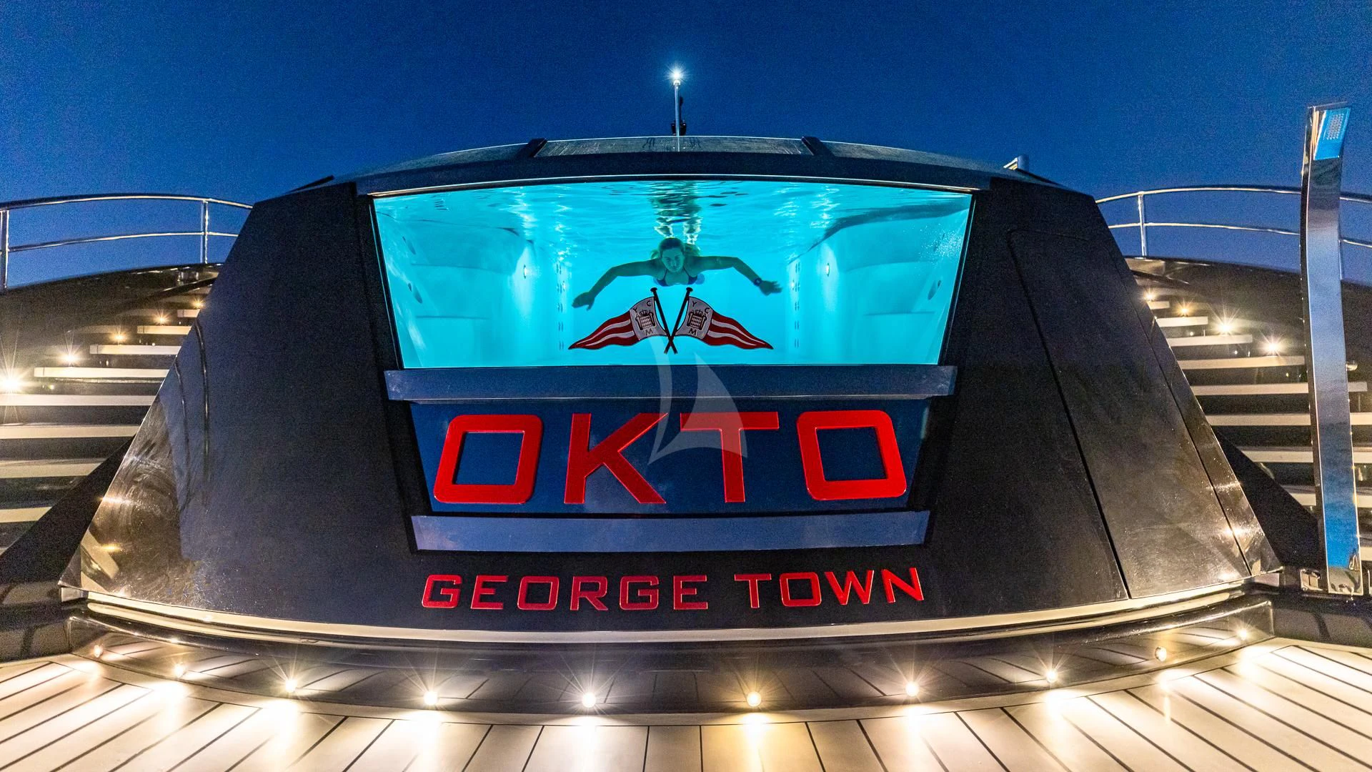 a close-up of a car aboard OKTO Yacht for Charter