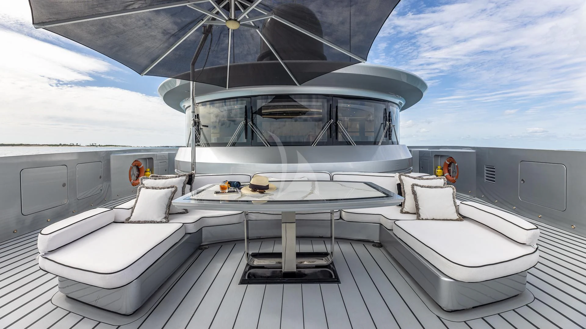 a boat on the water aboard OKTO Yacht for Charter