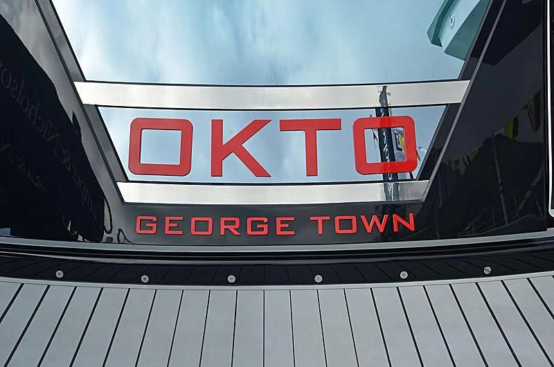 graphical user interface, website aboard OKTO Yacht for Charter