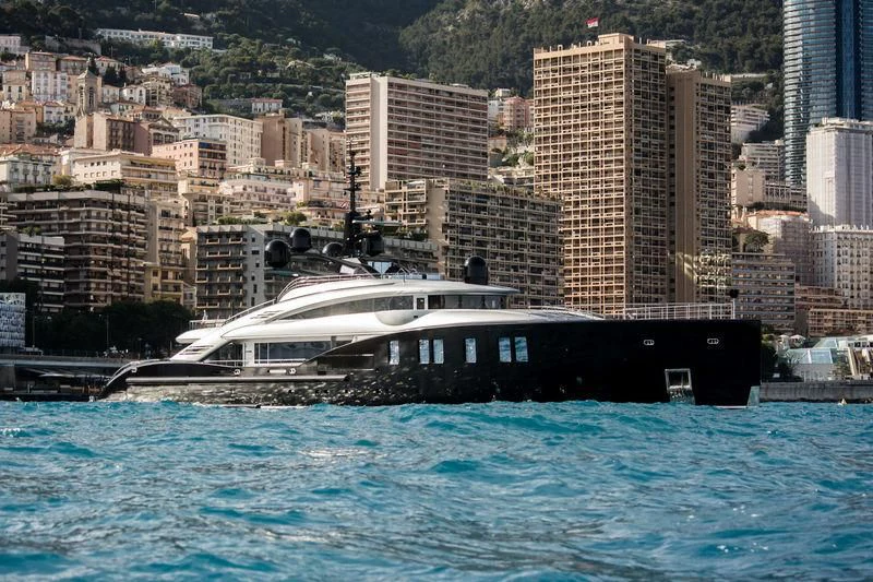 a boat in the water aboard OKTO Yacht for Charter