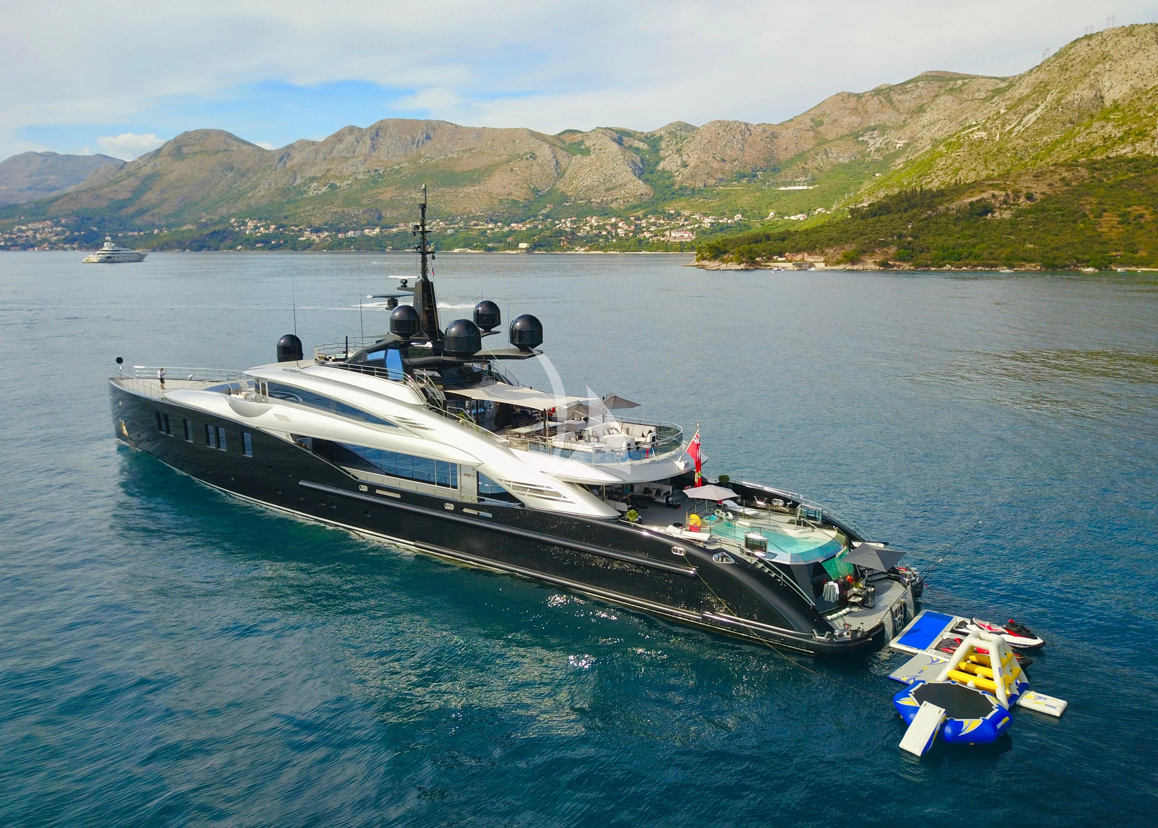 a boat on the water aboard OKTO Yacht for Charter