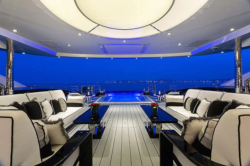 inside of a boat aboard OKTO Yacht for Charter