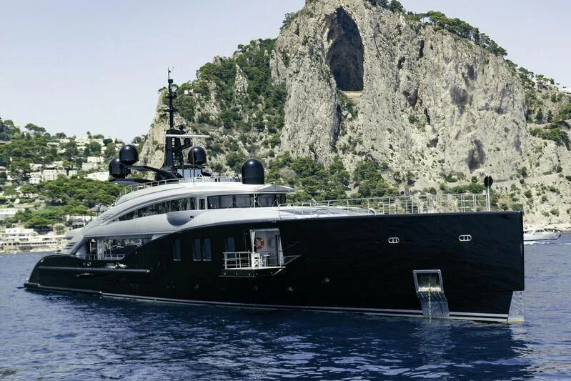 a boat on the water aboard OKTO Yacht for Charter