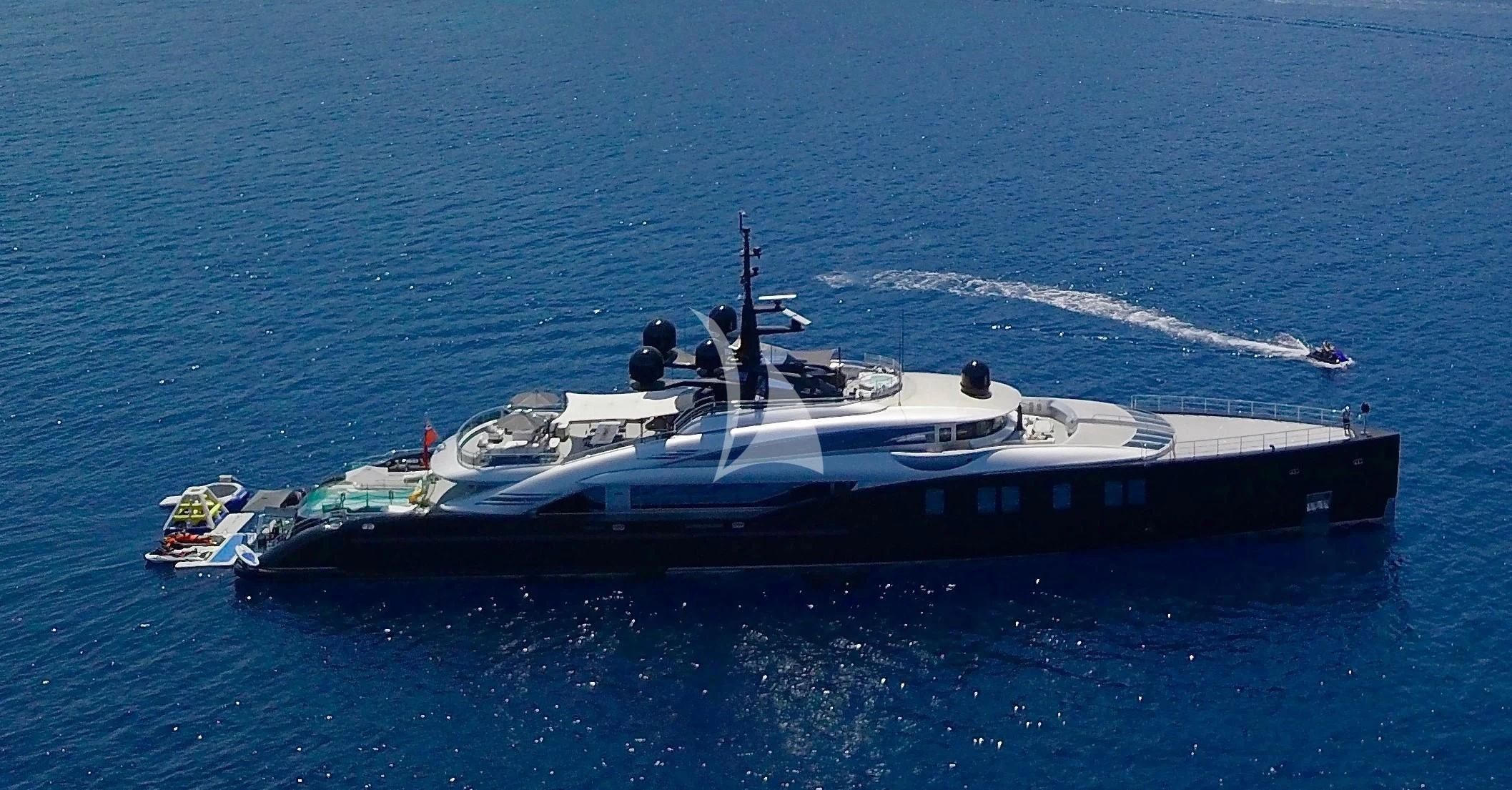 a boat in the water aboard OKTO Yacht for Charter