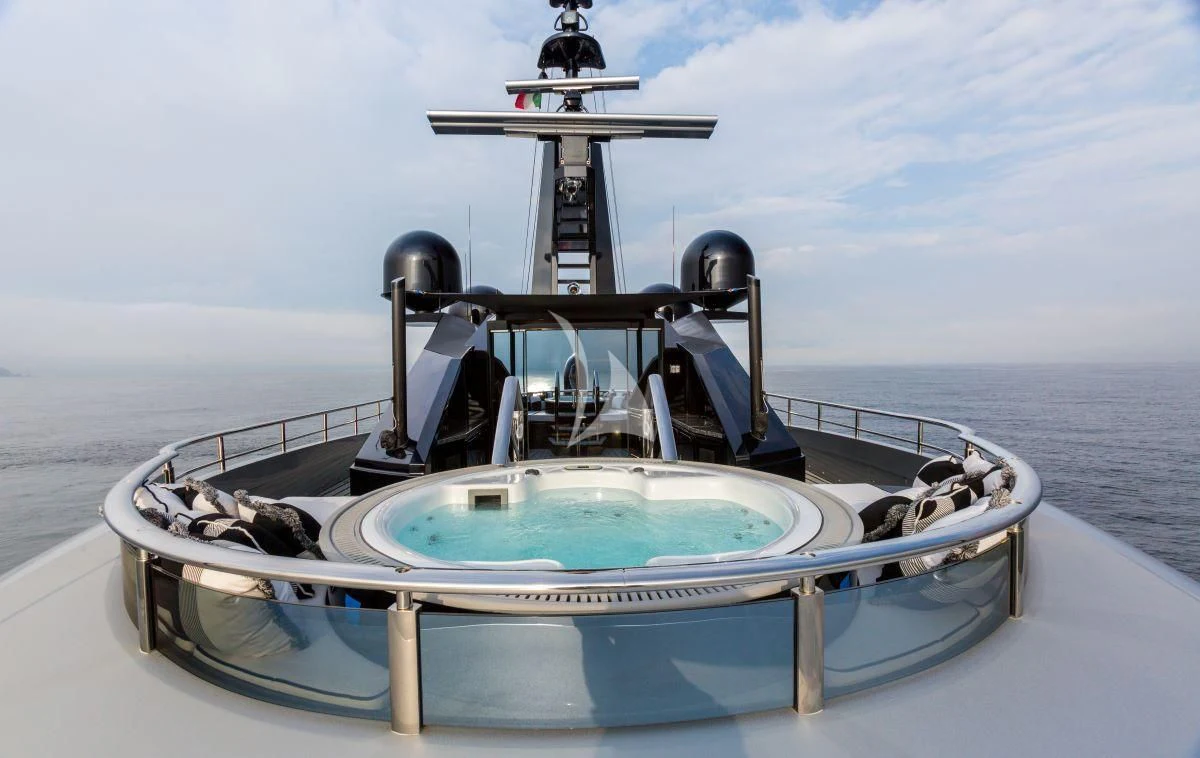 a boat on the water aboard OKTO Yacht for Charter