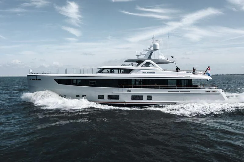 a boat on the water aboard SOLEMATES Yacht for Sale