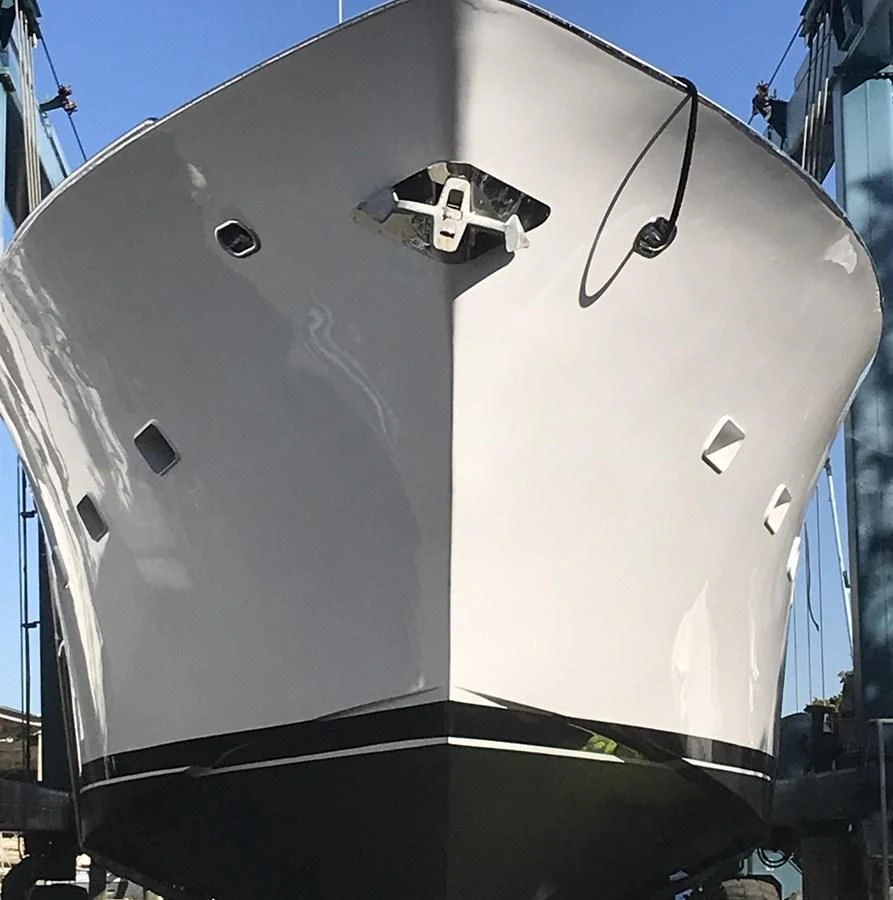 a large white boat aboard MON SHERI Yacht for Sale