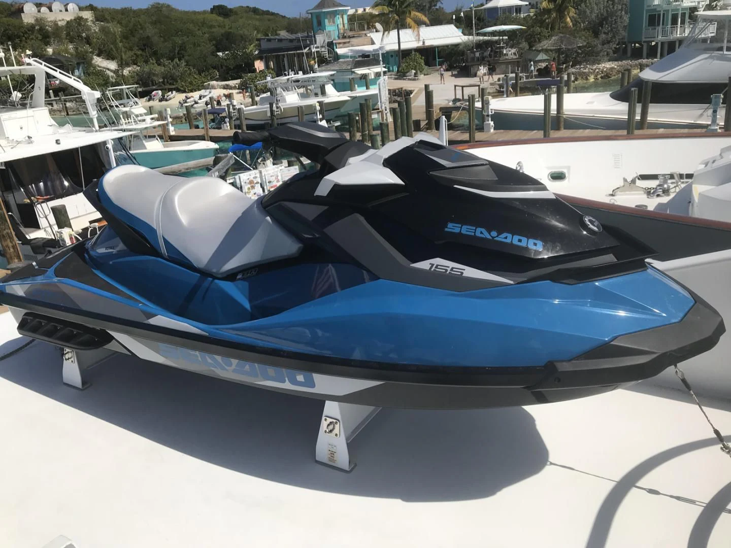 a model of a boat aboard MON SHERI Yacht for Sale