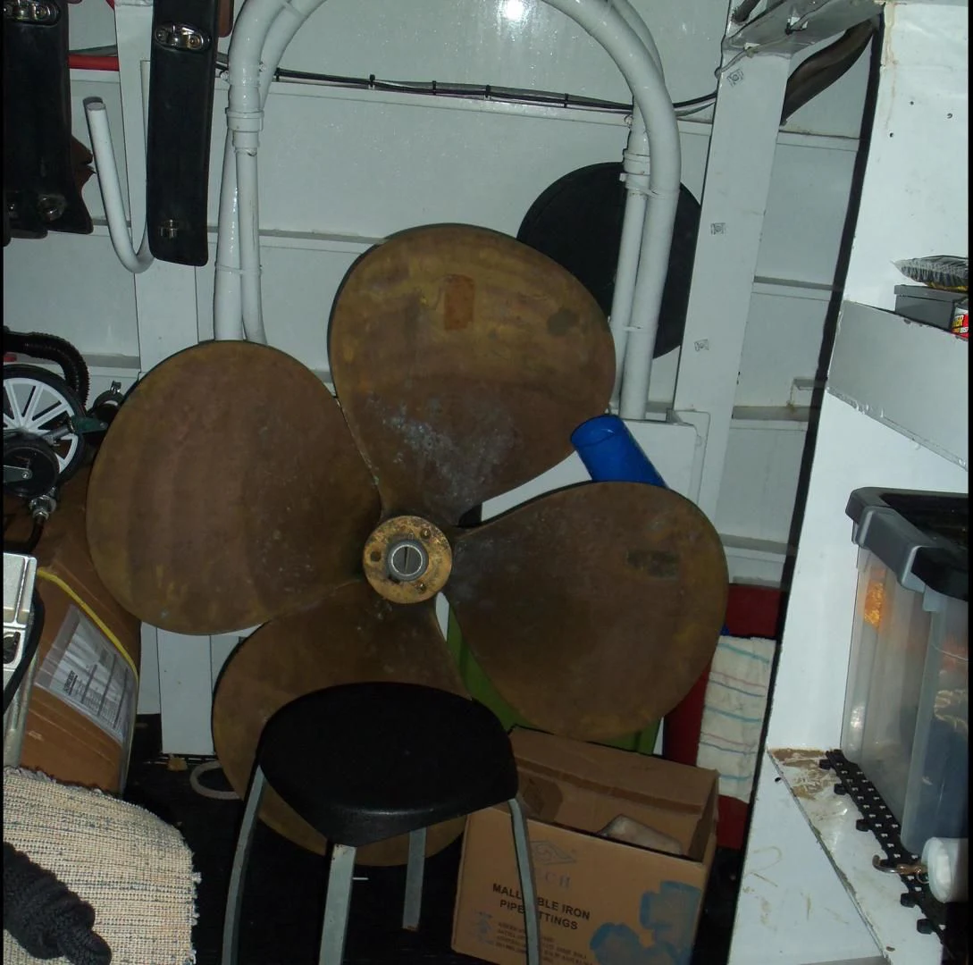 a large wooden sculpture aboard MON SHERI Yacht for Sale