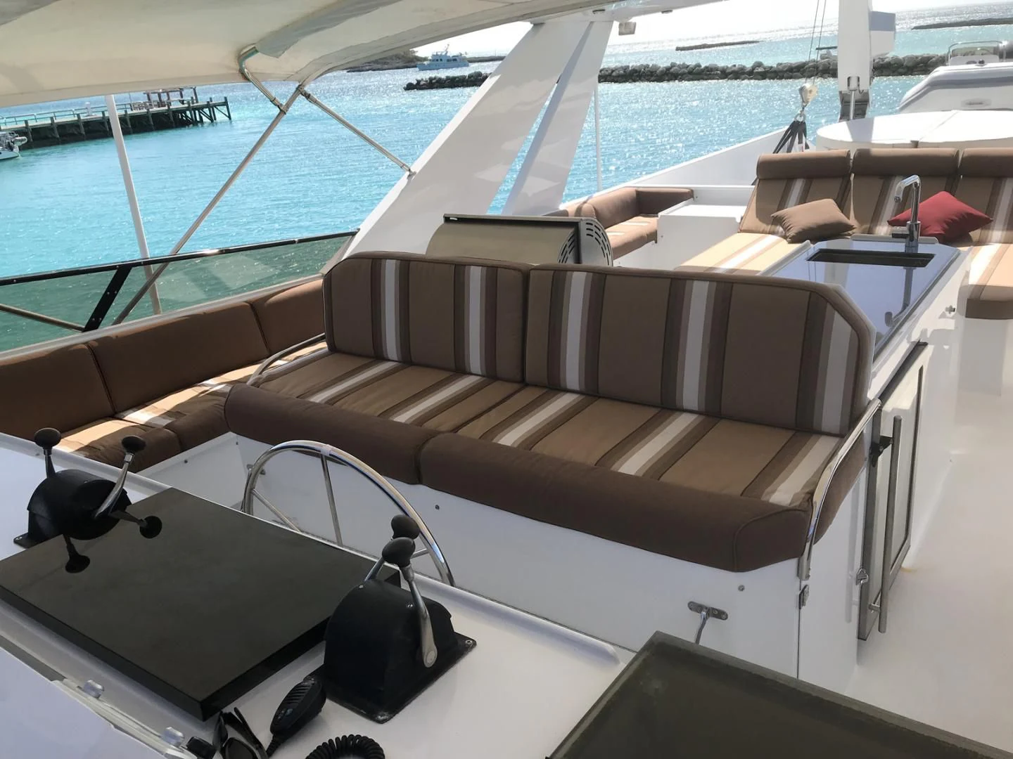 a boat on the water aboard MON SHERI Yacht for Sale