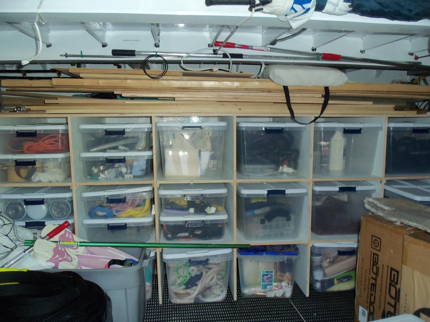 a shelf with many items on it aboard MON SHERI Yacht for Sale