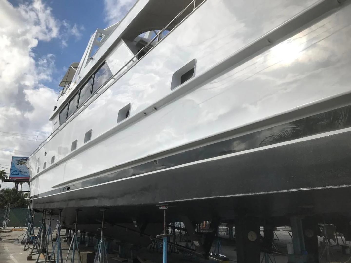 a large white boat aboard MON SHERI Yacht for Sale