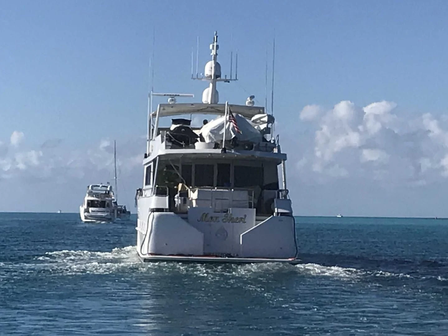 a boat in the water aboard MON SHERI Yacht for Sale