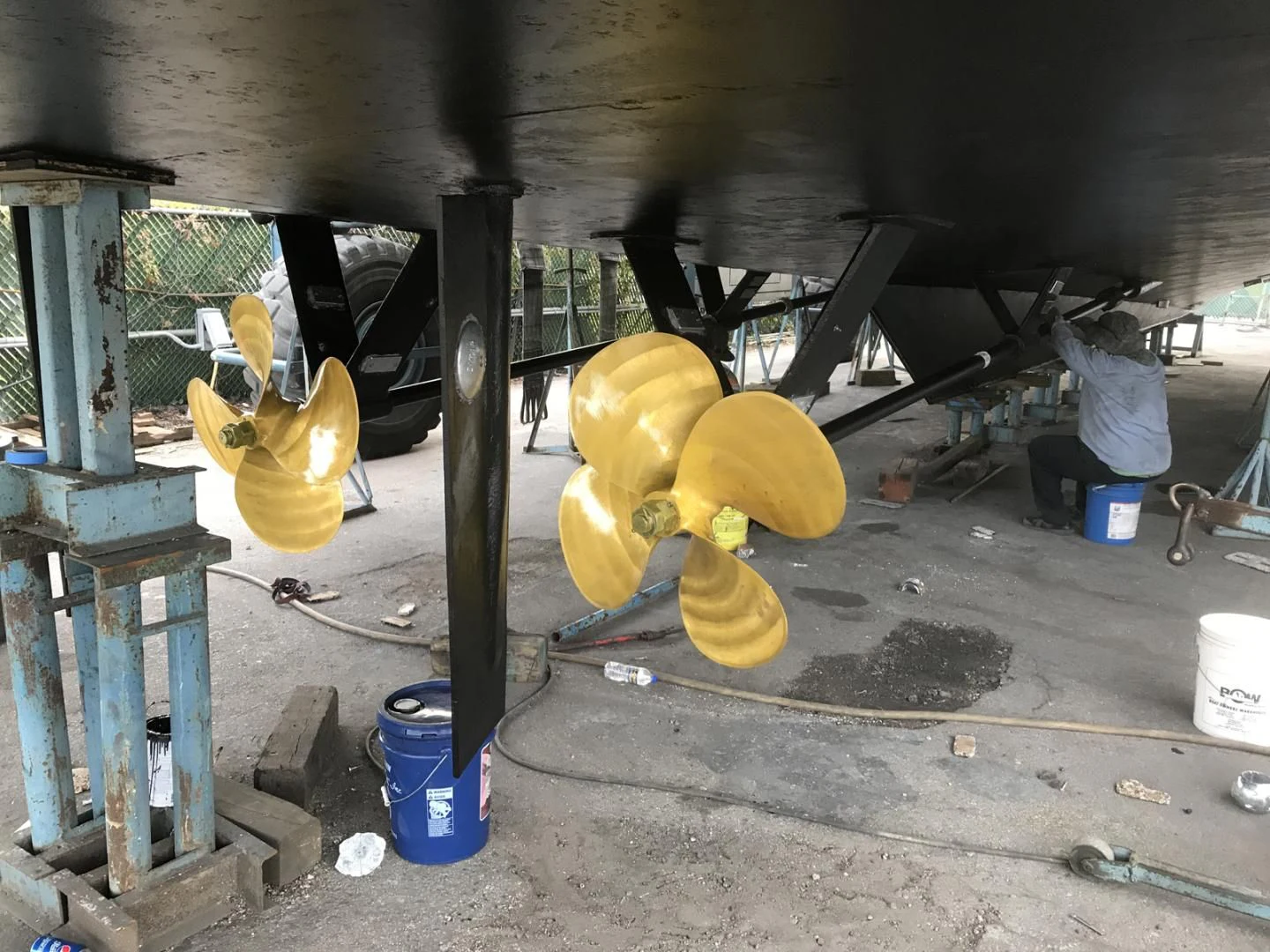 a group of yellow objects aboard MON SHERI Yacht for Sale