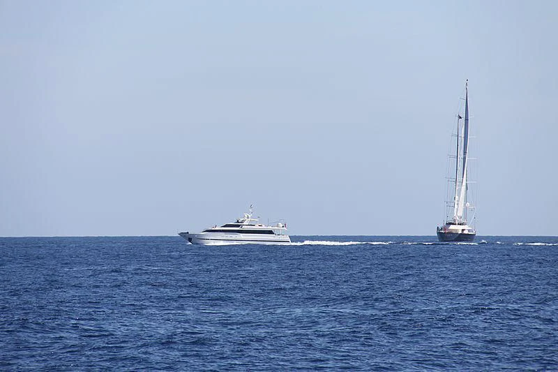 a couple of boats in the water aboard HEARTBEAT OF LIFE Yacht for Sale