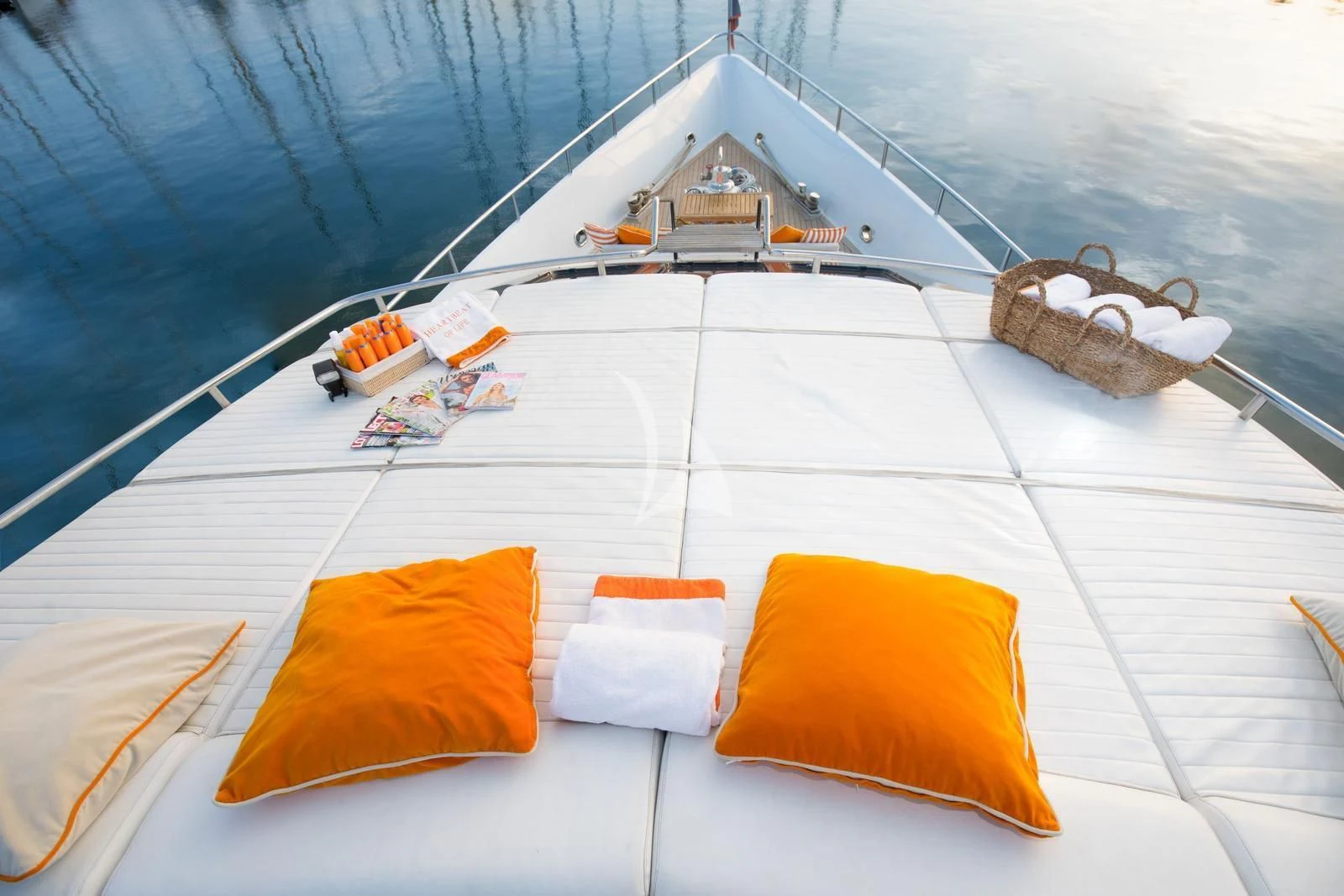 a model of a boat on a table aboard HEARTBEAT OF LIFE Yacht for Sale