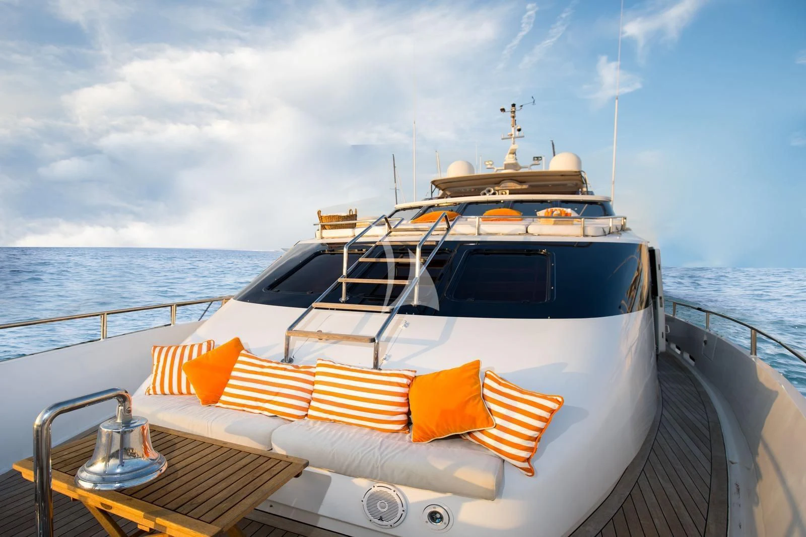 a boat on a deck aboard HEARTBEAT OF LIFE Yacht for Sale