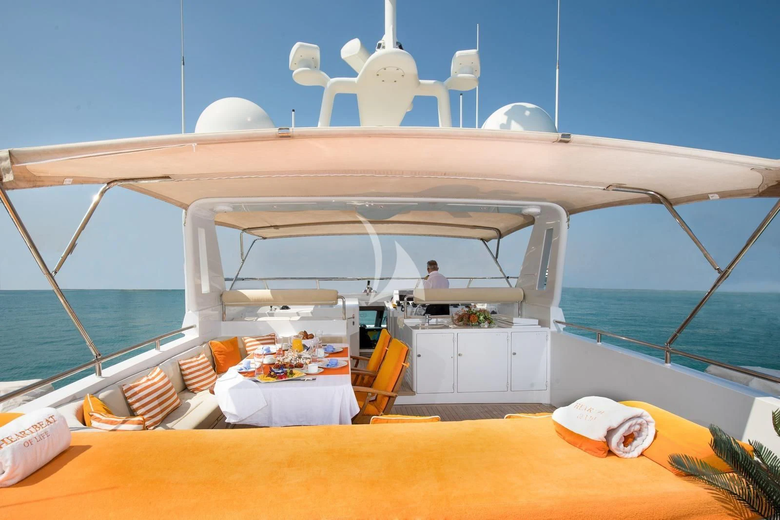 a boat on the water aboard HEARTBEAT OF LIFE Yacht for Sale