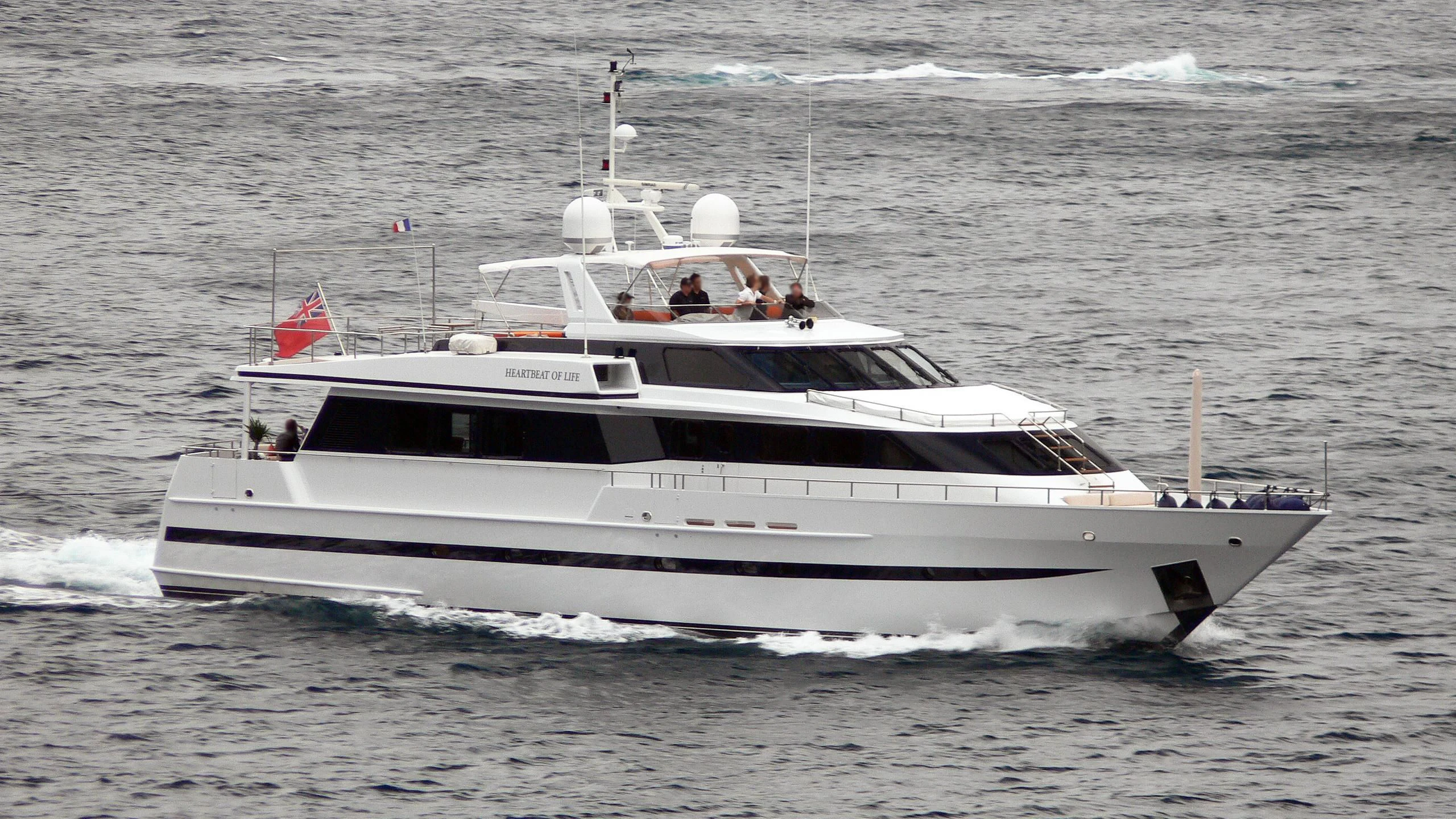 a boat on the water aboard HEARTBEAT OF LIFE Yacht for Sale