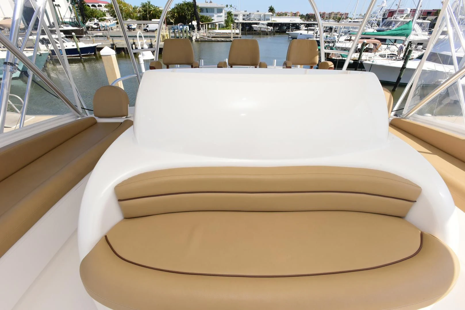 a chair on a boat aboard CRAZY J Yacht for Sale