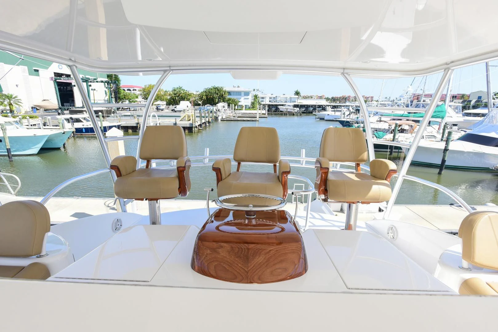 a group of chairs on a boat aboard CRAZY J Yacht for Sale