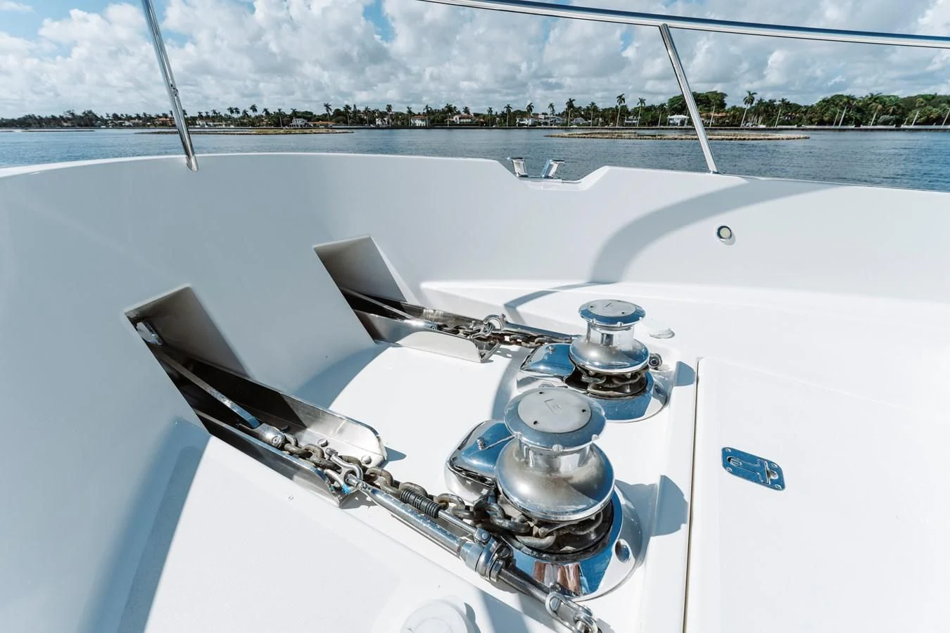 a drone flying over water aboard FINAL FINAL Yacht for Sale