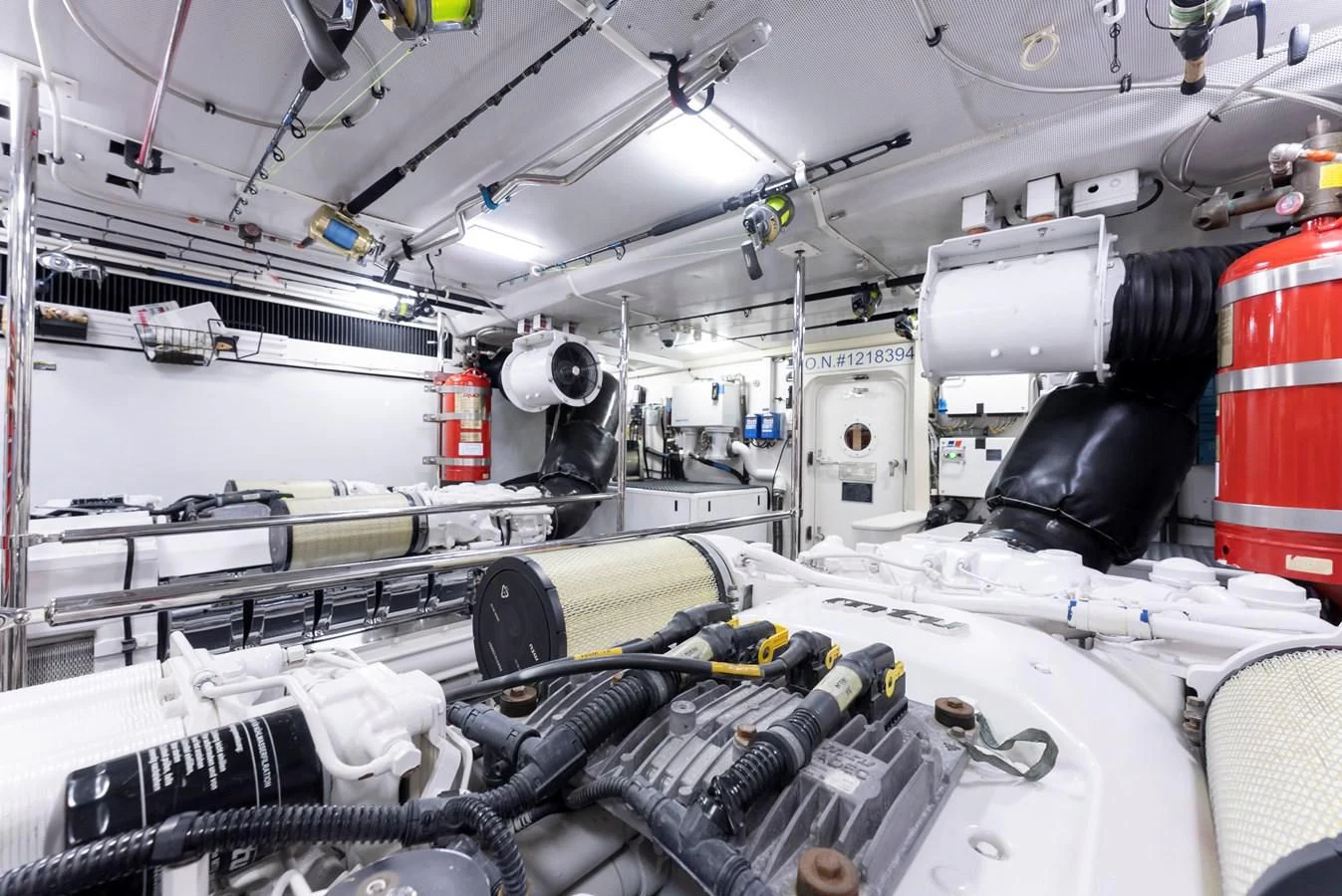 a large machine in a factory aboard FINAL FINAL Yacht for Sale