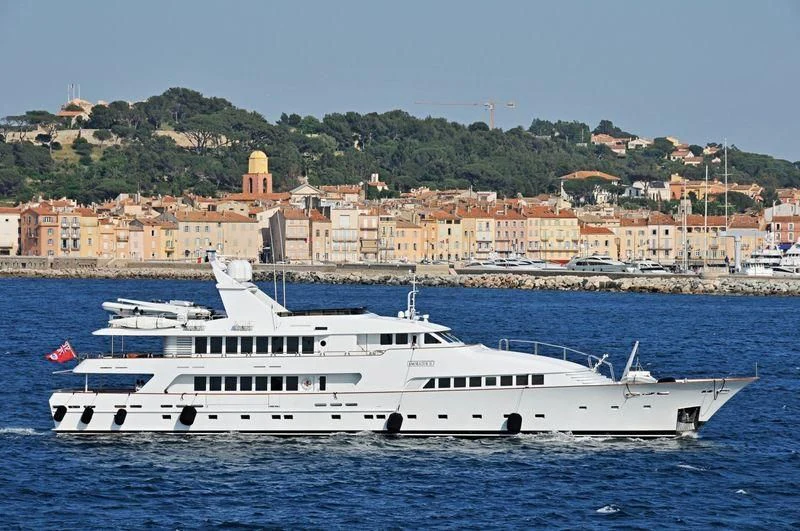 a boat on the water aboard AMORAZUR II Yacht for Sale