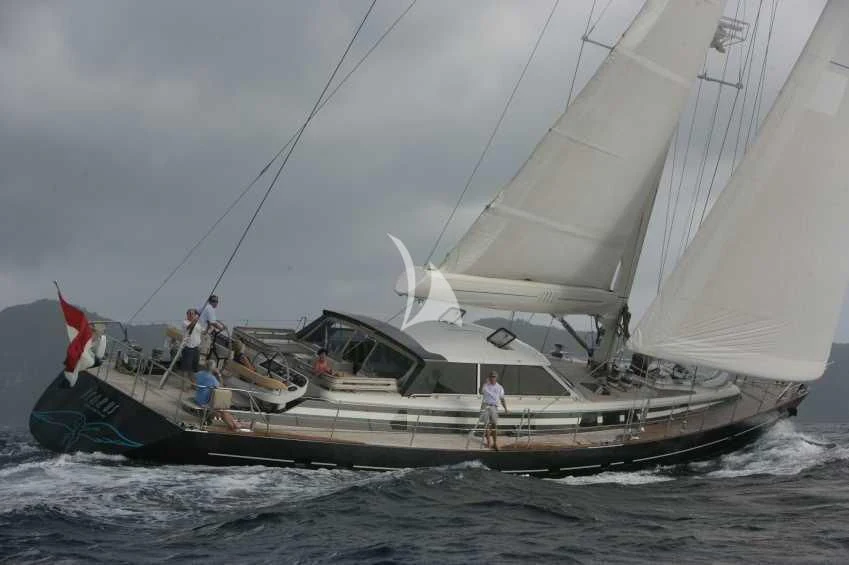 a sailboat on the water aboard ICARUS Yacht for Sale