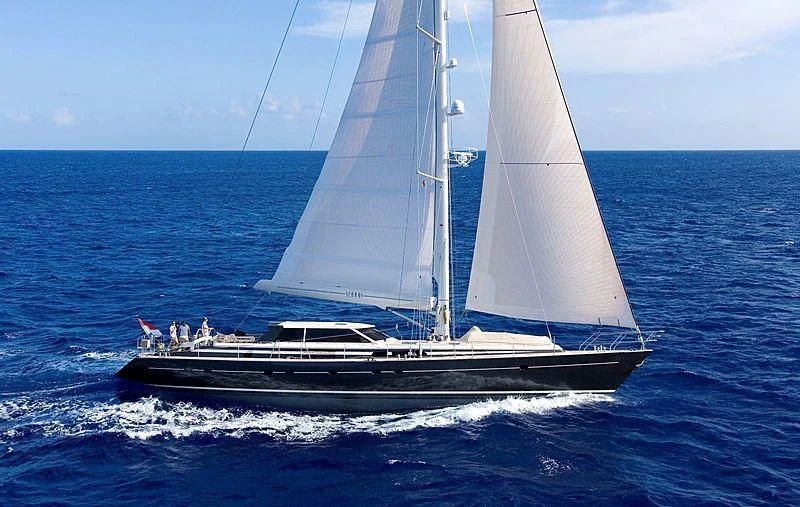 a sailboat on the water aboard ICARUS Yacht for Sale