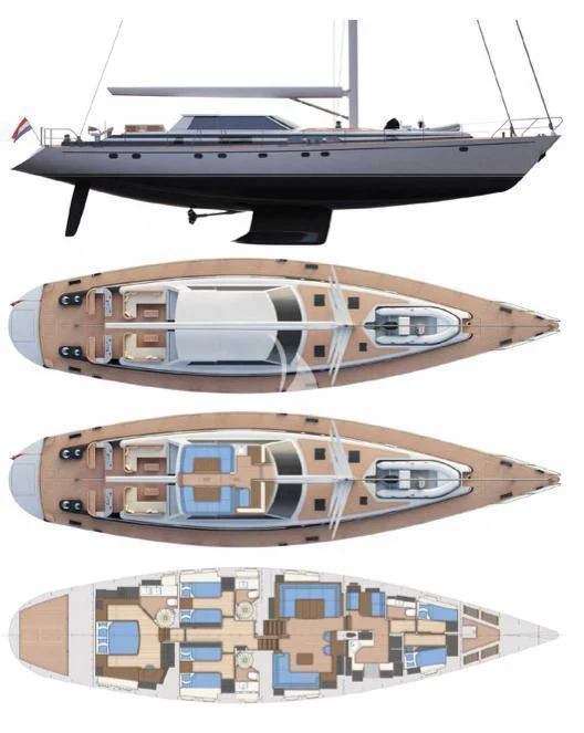 a pair of black and white and grey tanks aboard ICARUS Yacht for Sale