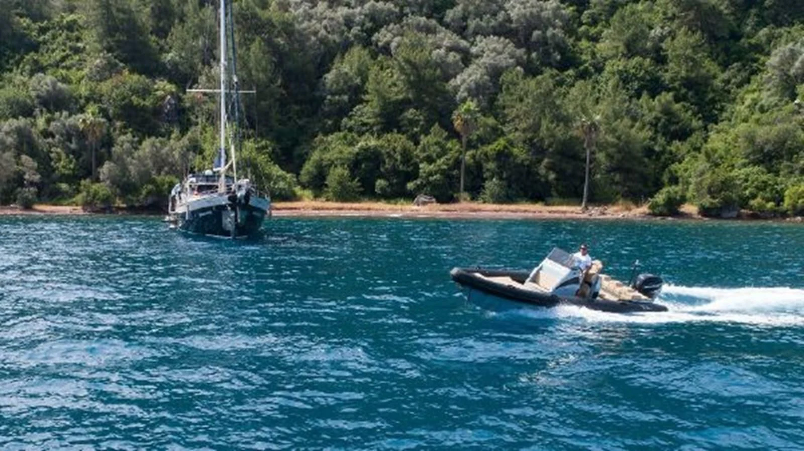 a boat on the water aboard SEA U SOON Yacht for Sale