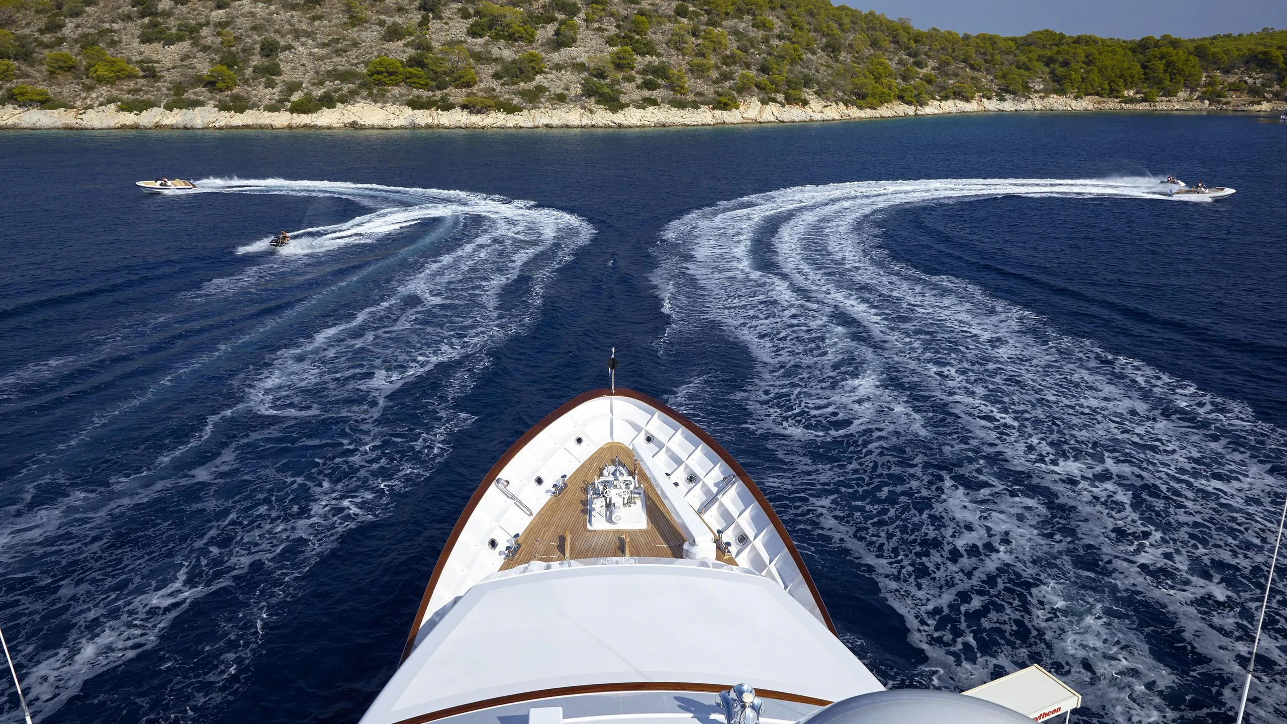 a boat on the water aboard ANCALLIA Yacht for Sale