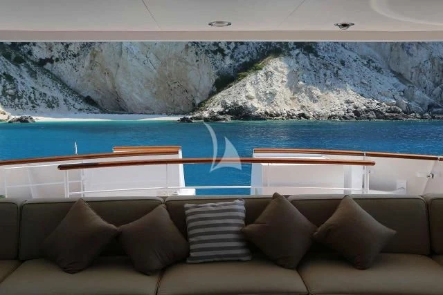 a boat on a boat aboard ANCALLIA Yacht for Sale