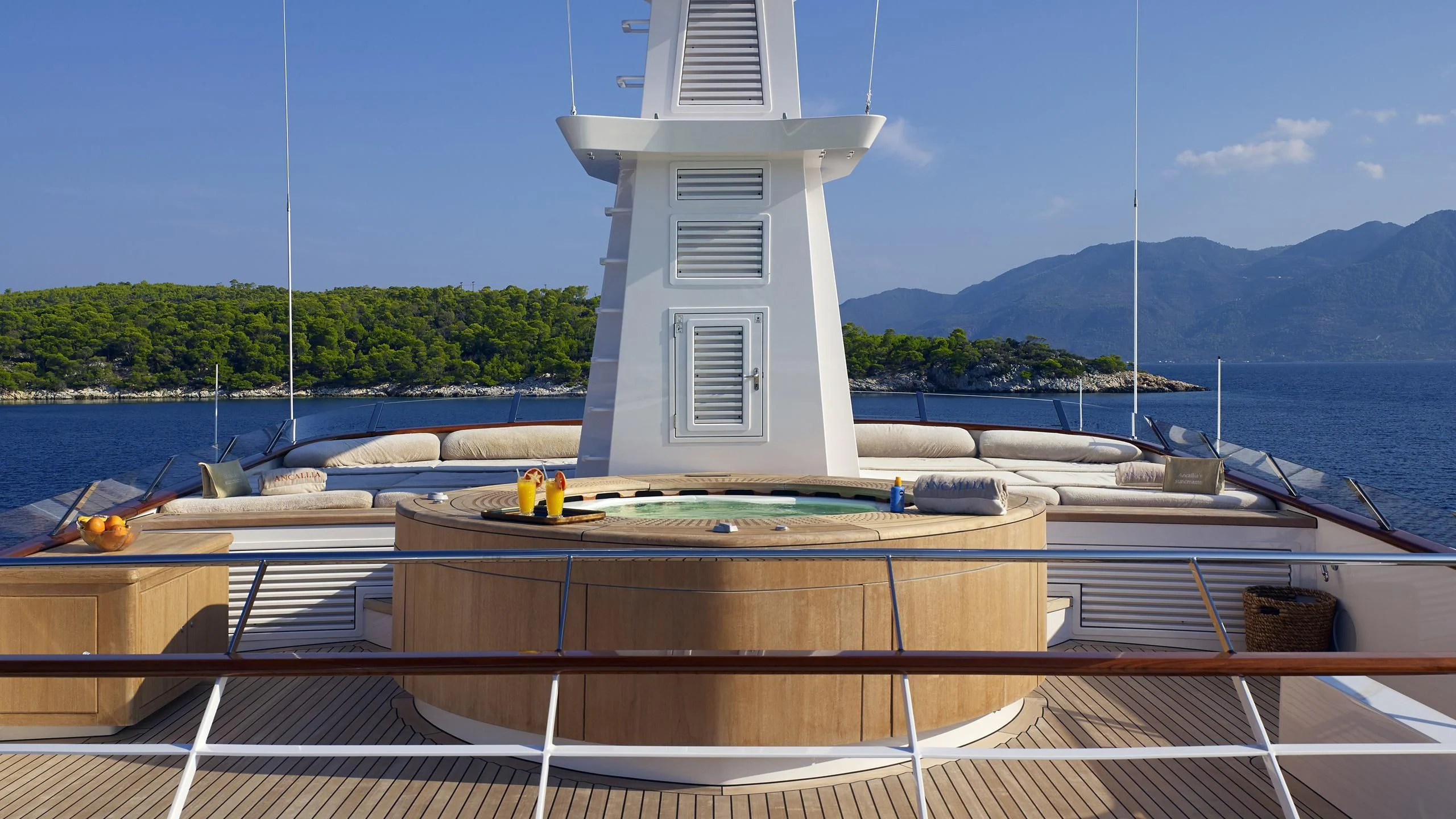 a boat on the water aboard ANCALLIA Yacht for Sale