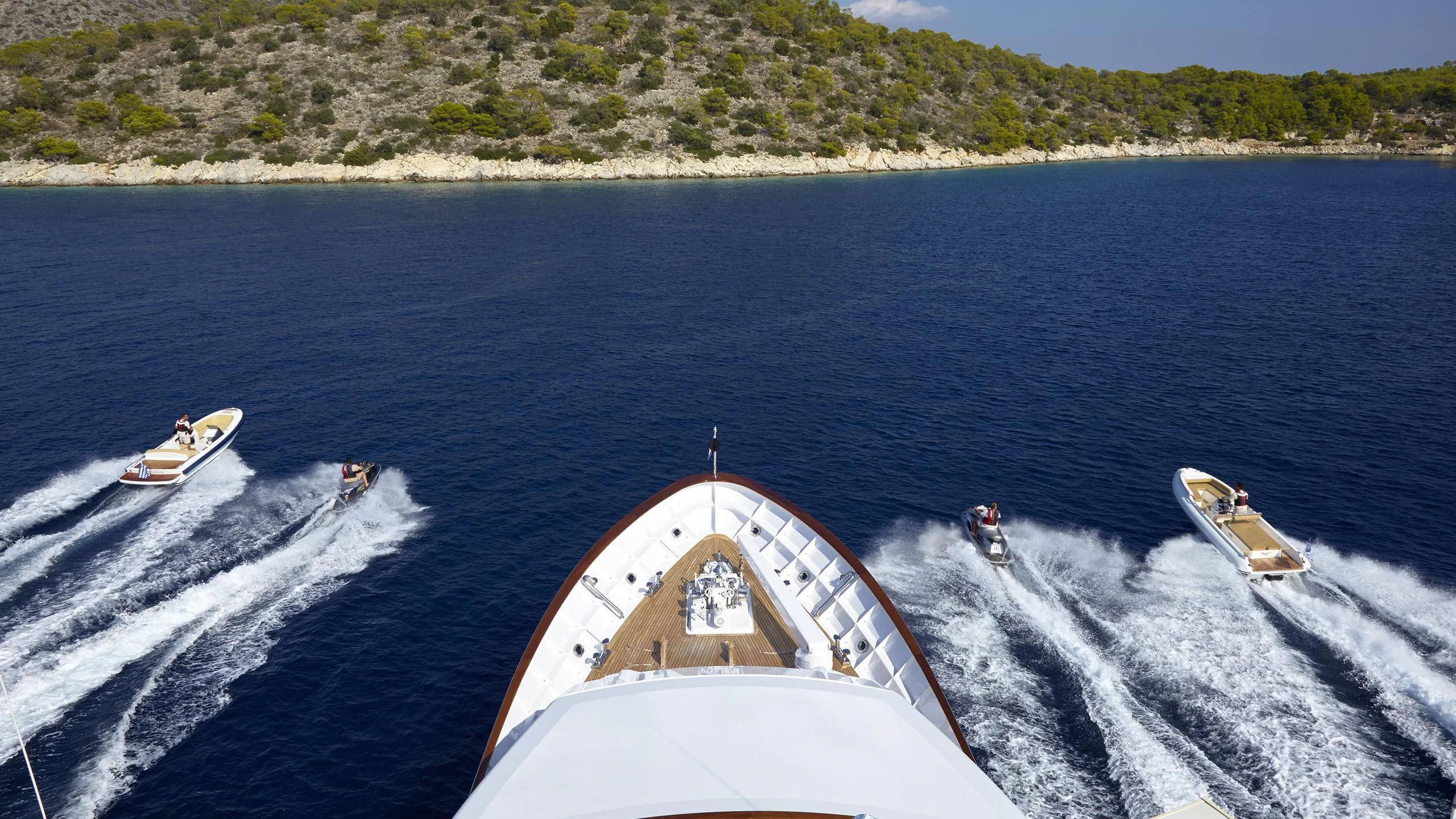a boat on the water aboard ANCALLIA Yacht for Sale