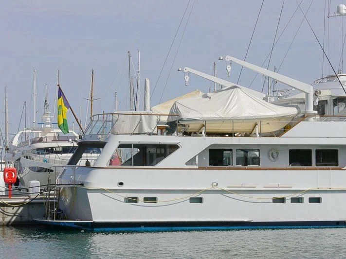a boat in the water aboard ANCALLIA Yacht for Sale