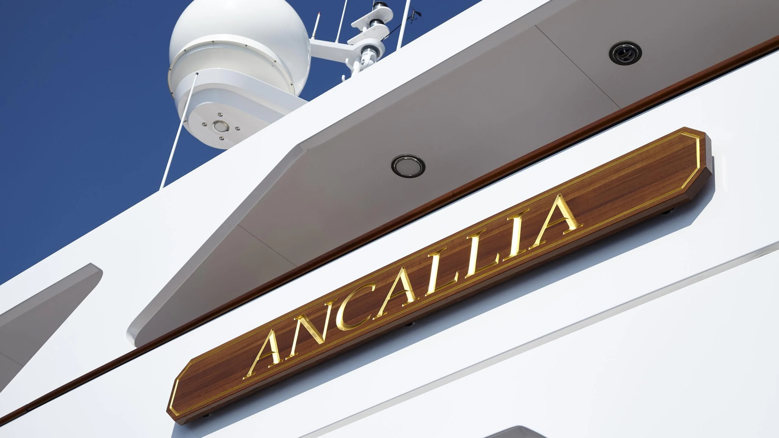 a close-up of a white device aboard ANCALLIA Yacht for Sale