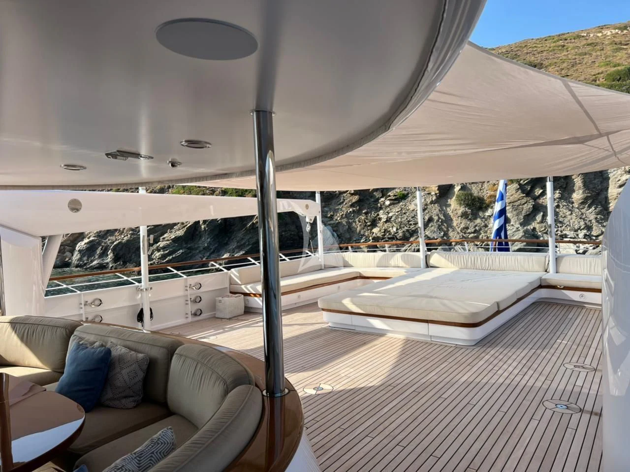 a boat on the water aboard ANCALLIA Yacht for Sale