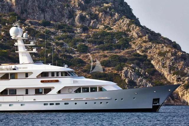 a boat on the water aboard ANCALLIA Yacht for Sale