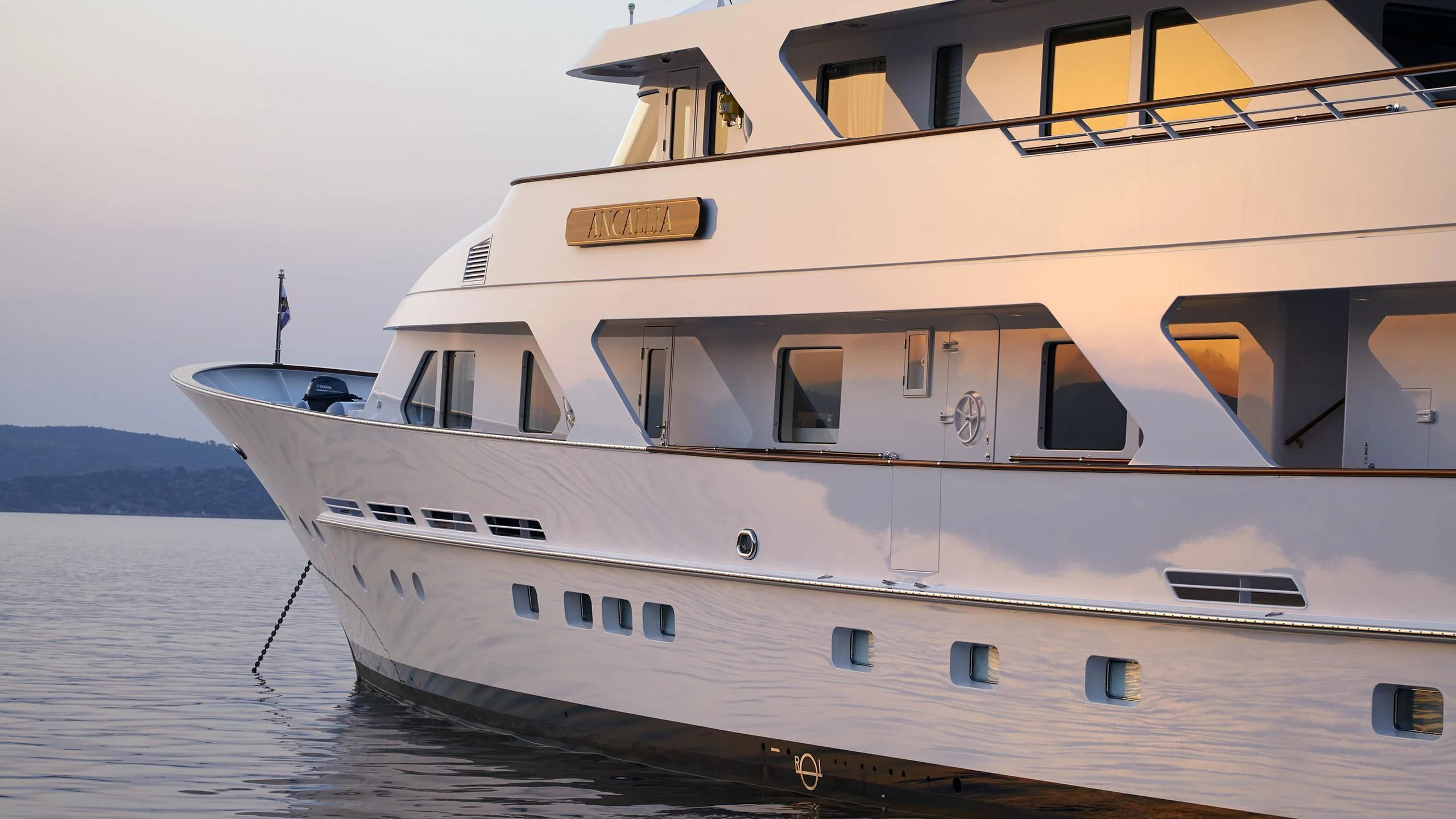 a boat on the water aboard ANCALLIA Yacht for Sale
