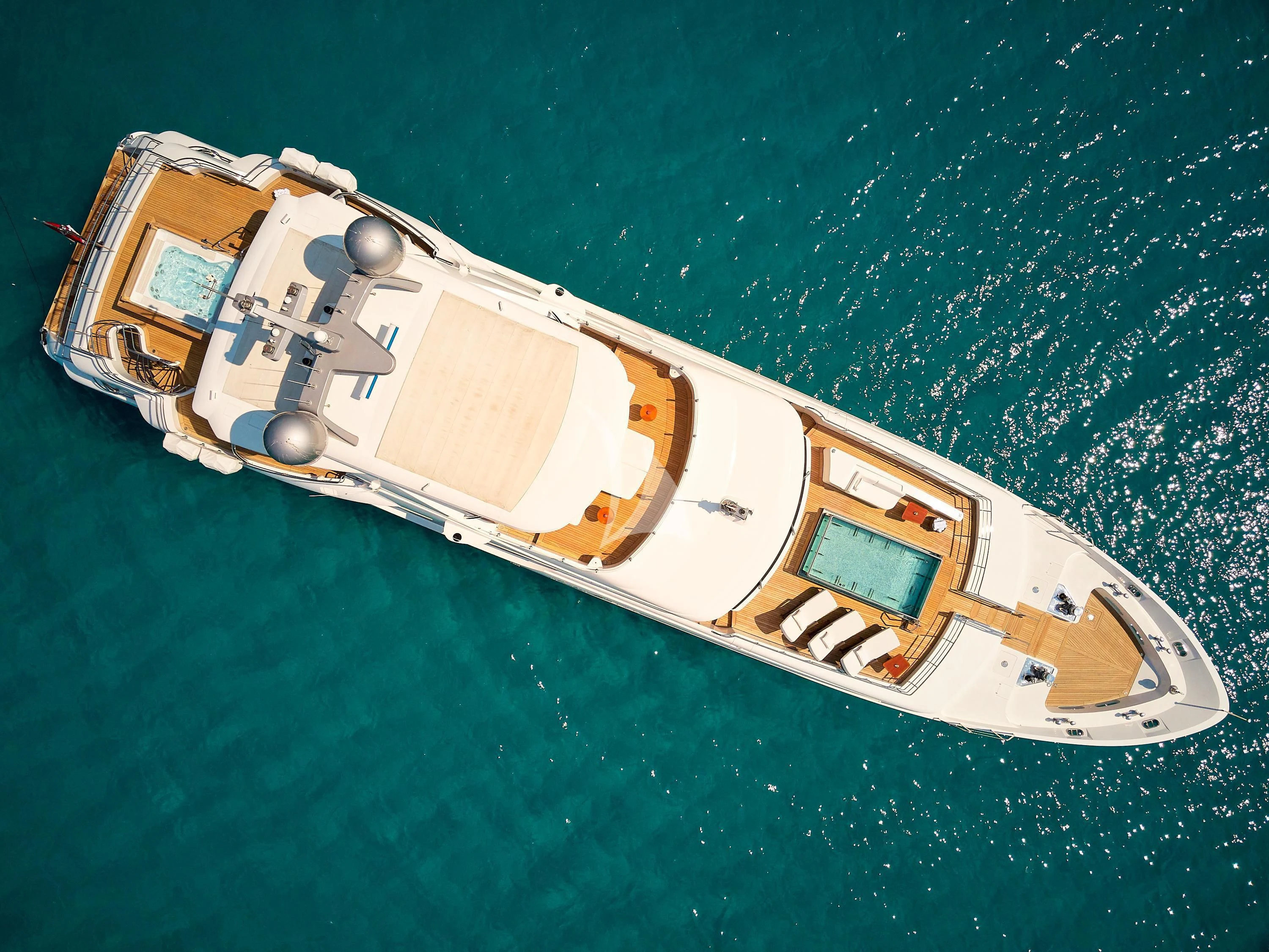 a space ship in the ocean aboard LADY MRD Yacht for Charter