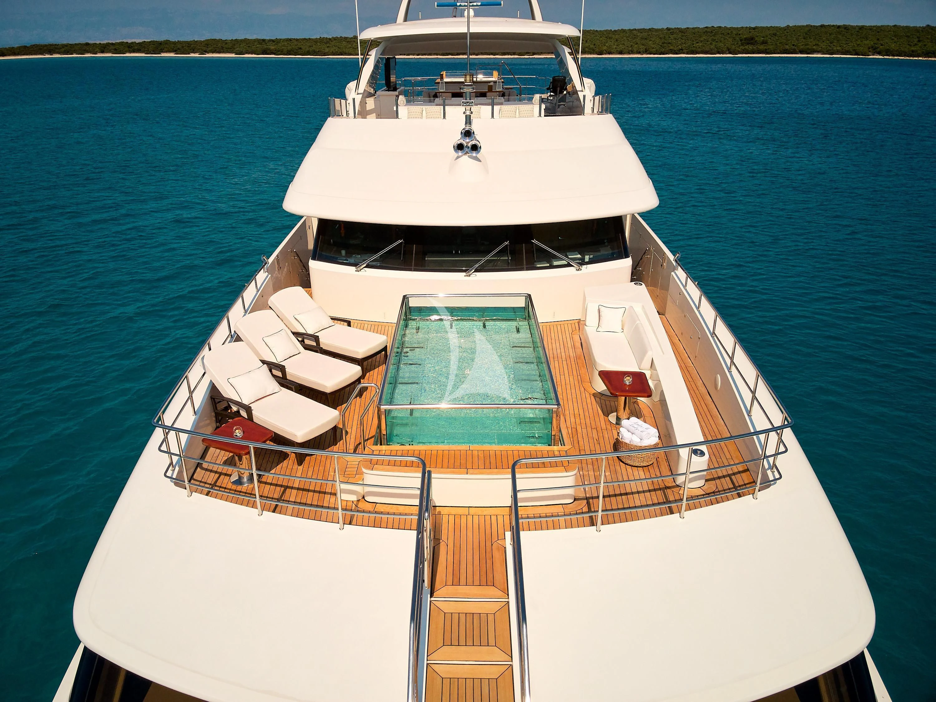 a boat on the water aboard LADY MRD Yacht for Charter