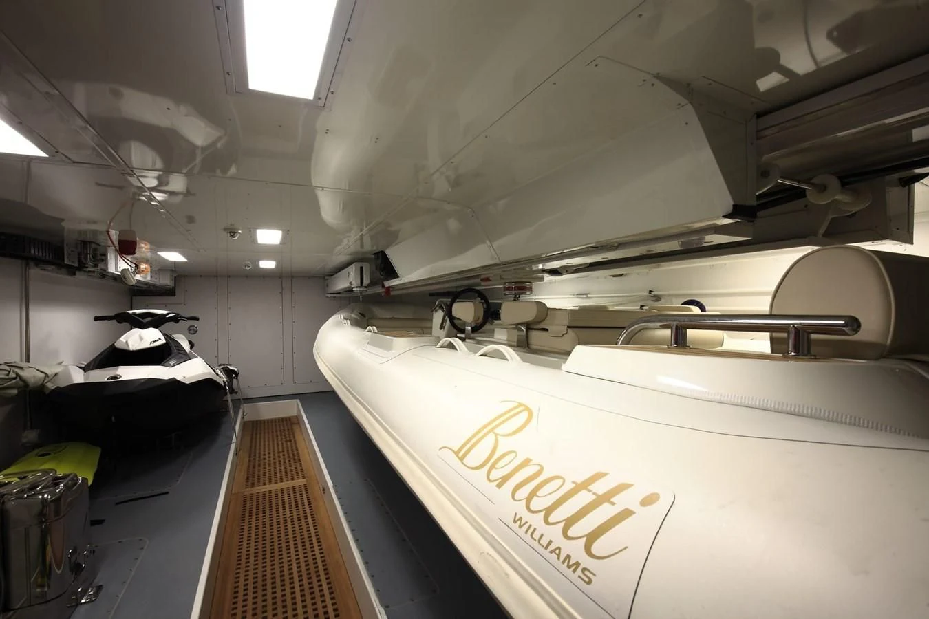 a room with a large tank aboard LADY MRD Yacht for Charter