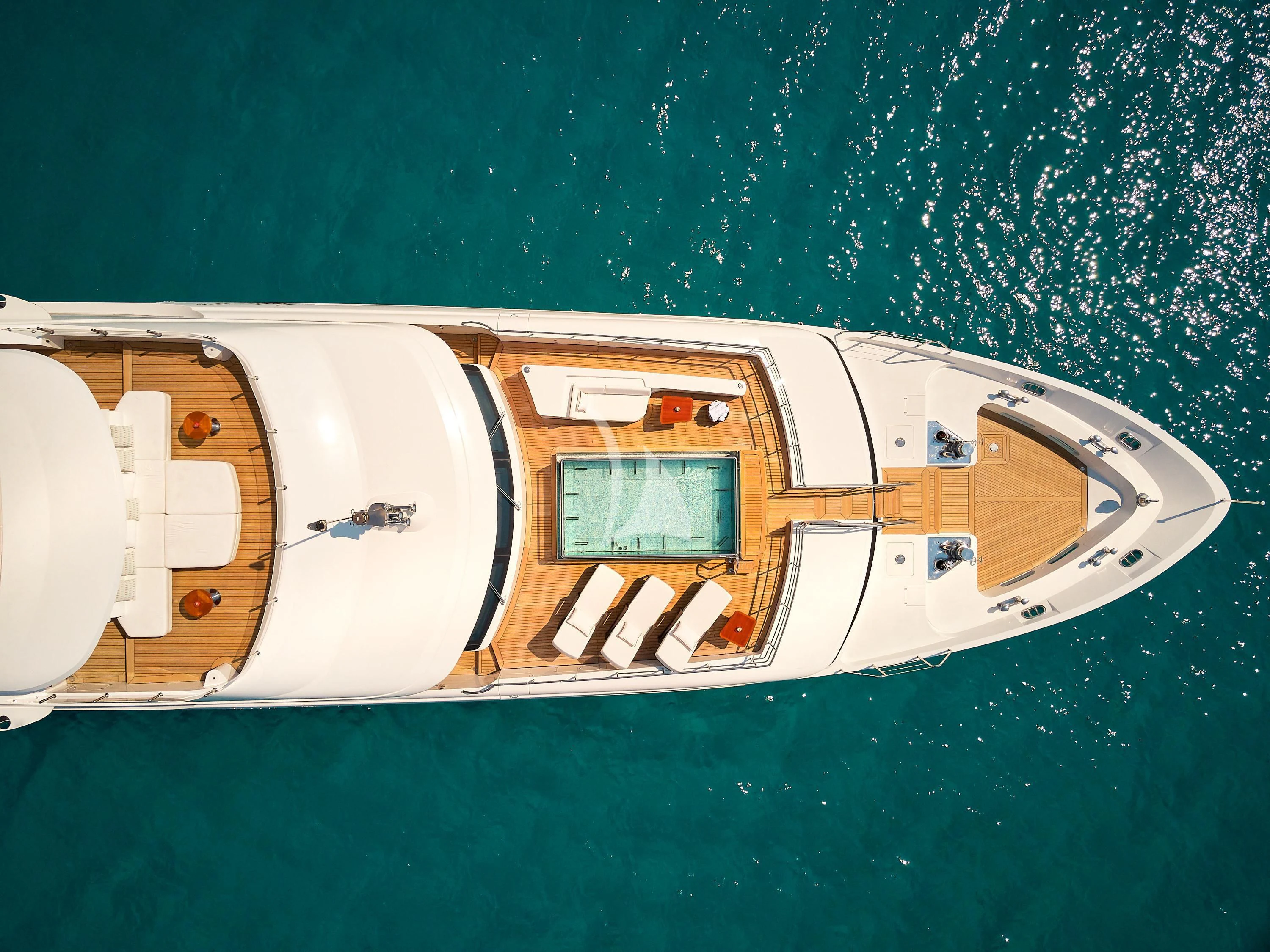 a close-up of a space ship aboard LADY MRD Yacht for Charter